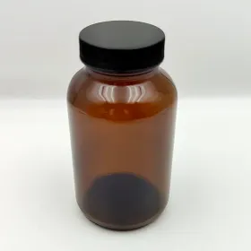 样品瓶 500ml广口高硼棕色玻璃瓶，配有螺纹的TEFLON特氟龙盖子，上口径大于4cm 内有垫片