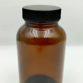 样品瓶 250ml广口高硼硅棕色玻璃瓶，配有螺纹的TEFLON特氟龙盖子，上口径大于3cm 内有垫片