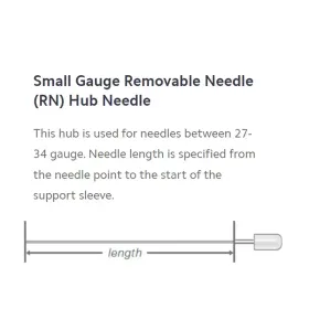 HAMILTON 汉密尔顿实验室针 19 gauge 小 Hub 可移除针头（PN:7731-13）