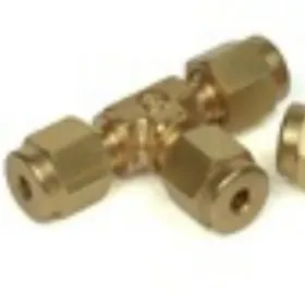 5180-4160 安捷伦三通气相色谱柱接头，1/8 英寸，黄铜，2/包