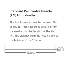 HAMILTON 汉密尔顿实验室针20 gauge 大 Hub 可移除针头（PN:7806-10）