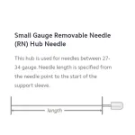 HAMILTON 汉密尔顿实验室针 20 gauge 小 Hub 可移除针头（PN:7731-10）