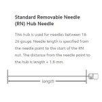 HAMILTON 汉密尔顿实验室针20 gauge 大 Hub 可移除针头（PN:7806-10）