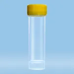 德国SARSTEDT莎斯特 25ml 螺旋盖离心管（货号：60.595.243）裙边锥形底/聚丙烯(PP)无菌透明/黄色HD-PE预组装盖/500个/包